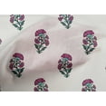 thumbnail image 4 of oneOone Cotton Cambric White Fabric Floral Block Sewing Fabric By The Yard Printed Diy Clothing Sewing Supplies 56 Inch Wide, 4 of 4