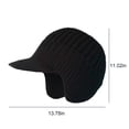 thumbnail image 2 of HUISZJ Winter Beanie Hat,Black Warm Knit Cap with Brim Ear Flaps, Outdoor Warm Thermal Knitted Stocking Cap for Women Men, 2 of 10