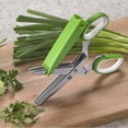 thumbnail image 3 of Ball Herb Scissors with 5 Blades and Cover - Cool Kitchen Gadgets - Cutter, Chopper and Mincer - Sharp Heavy Duty Shears for Cutting, Shredding and Cooking Fresh Garden Herbs, 3 of 4