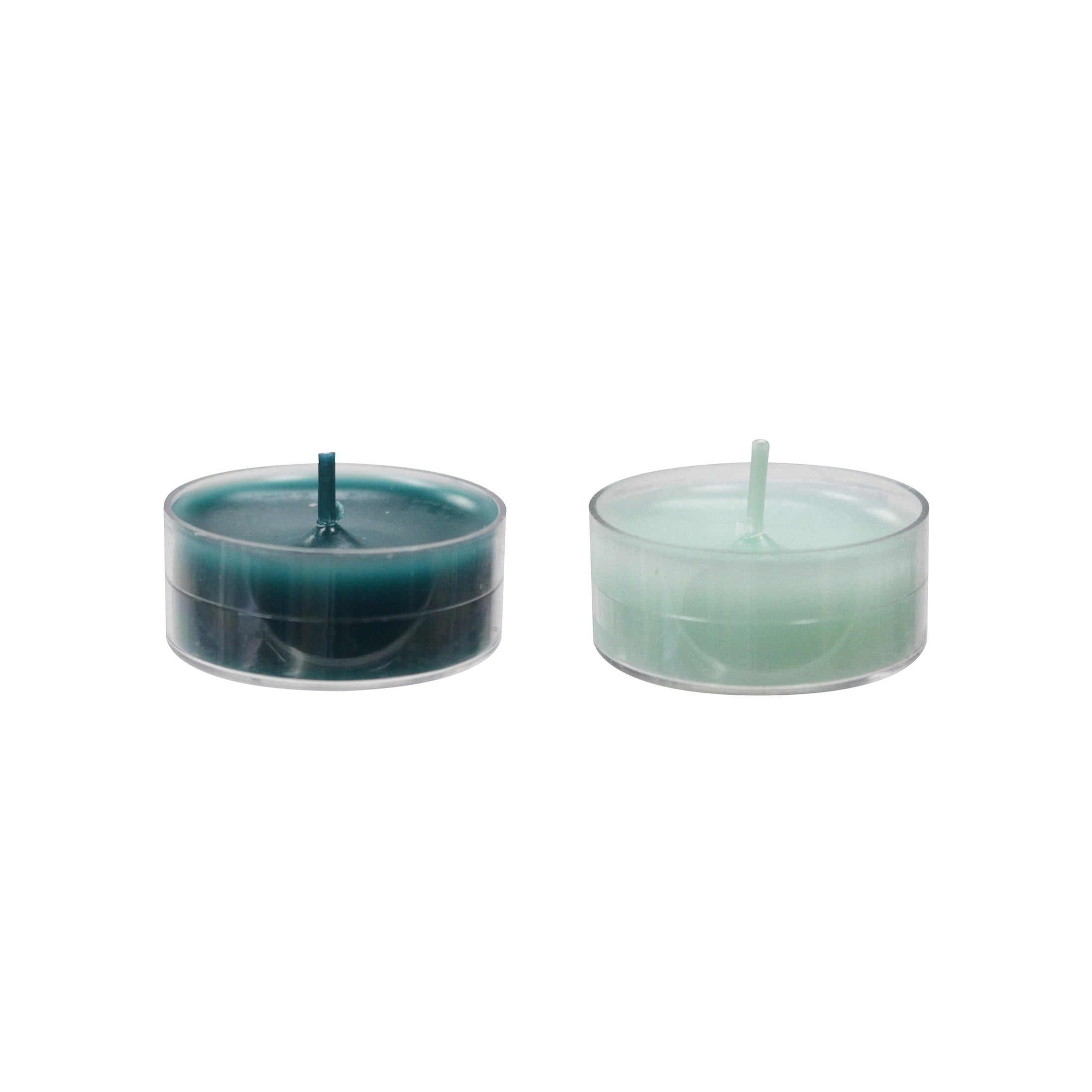 Better Homes & Gardens Unscented Tealight Candles, Green and Dark Green, 24-Pack