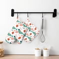thumbnail image 2 of ZNDUO Non-Slip Cooking Oven Gloves, Cute Cartoon Fish Doodle Art Pattern Oven Mitts and Pot Holders Set, 2 of 8