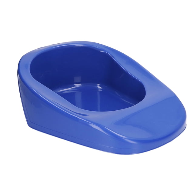 Bassin de Lit en Plastique Portable Robuste, Bassin de Lit pour Patients Alités avec Couvercle et Poignée pour Femme Enceinte