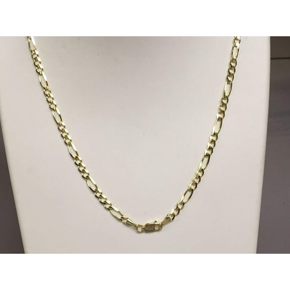 14K Gold 16" 3.8mm Figaro Chain