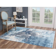 Luxe Weavers Nuvola 8722 Abstract Area Rug Blue 8x10