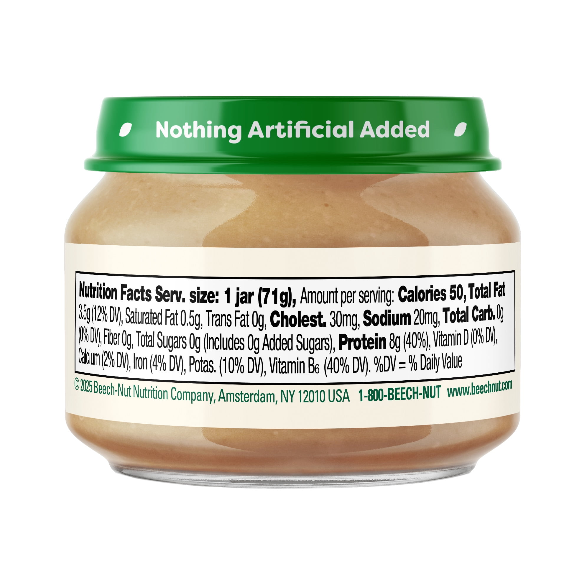 (6 pack) Beech-Nut Stage 1 Turkey & Turkey Broth Baby Food, 2.5 Oz Jar
