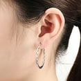 thumbnail image 2 of Tilo Jewelry .925 Engraved Hoop Earring for Women, 2 of 4