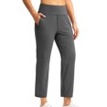 thumbnail image 3 of 7/8 Business Casual Pants for Women Dressy Casual Athletic High Waist Bottoms with Pockets Workout Exercise Pants, L, 3 of 9