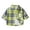 Yellow, variant on Kids Plaid Shirt with Pocket Button-Up Casual Top Twin Needle Stitching Boys Checkered Print Chest Pocket T-Shirt