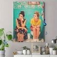 thumbnail image 4 of Vibrant pink flamingo oil painting art decor canvas print. Suitable for living room， bedroom， dining room， office， bathroom， kitchen wall decor., 4 of 8