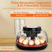 Incubator with Automatic Egg Turning and Humidity Control, Incubators for Hatching Eggs, Chicken, Ducks, Goose, Pigeon, Quail, Parrot Incubator for Farm, Lab, Science Classroom, Home