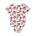 thumbnail image 2 of Daiia Lilies Flowers Printed Unisex-Baby Short Sleeve Onesies Bodysuits Baby Climbing Clothes Soft and Comfortable Romper with Expandable Shoulder Design-3 Months, 2 of 8