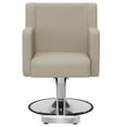 thumbnail image 3 of BarberPub 360° Swivel Salon Chair, Hair Stylist Hydraulic Styling Barber Chair for SPA Home Salon, Barbershop, Cream White, 3 of 10