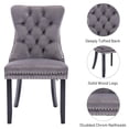 thumbnail image 4 of QIANYA INC Dining Chairs Set of 6, Luxury Upholstered Velvet Kitchen Chairs Side Chair with Padded Seat Back and Solid Wood Legs - N/A Grey, 4 of 5