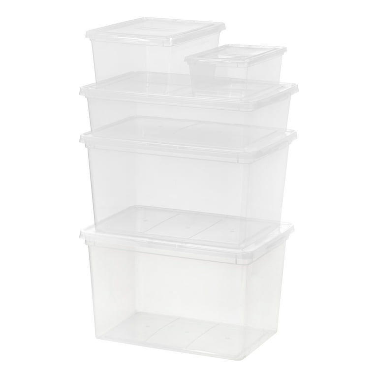 IRIS USA 6 Pack 12qt Clear View Plastic Storage Bin with Lid and Secure  Latching Buckles, 6 Units - Harris Teeter