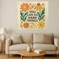 thumbnail image 3 of ViciArt You Can Do Hard Things Wall Tapestry – 60"x80" Polyester Motivational Floral Boho Quote Decor, 3 of 4