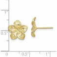 thumbnail image 3 of 10K Yellow Gold Plumeria Flower Post Earrings (11.5 X 11.5) Made In United States 10te723, 3 of 6