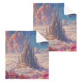 thumbnail image 2 of BZSMCE Towel Cotton Face Towel Soft Hand Towels Fashion Starlit Kingdom Pattern, 2 of 9