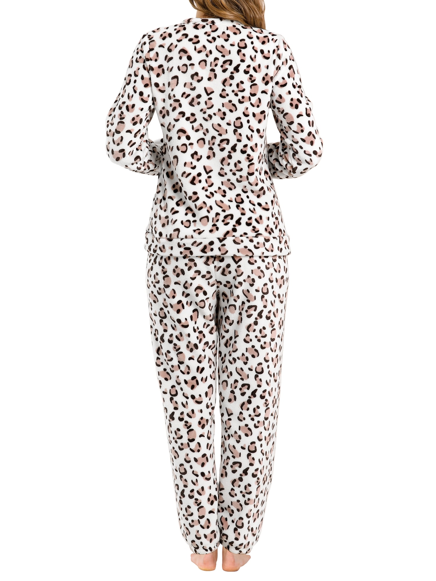 Unique Bargains Women's Winter Loungewear Sleepwear Flannel Pajama Set