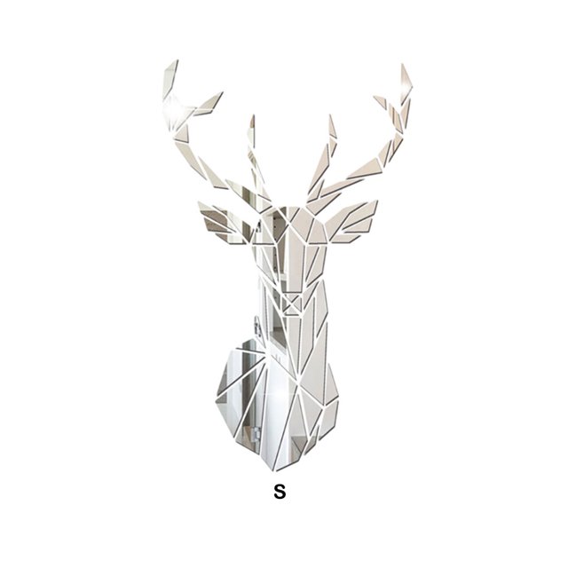 mmirethe Acrylic 3D Mirror Wall Stickers For Decorative Touch Multifunctional silver S 1Set