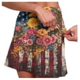 thumbnail image 4 of Women's Summer Skirts Casual Printed Tennis Skirt with Pockets Sport Yoga Shorts Activewear Summer Swing Gray 3XL, 4 of 6