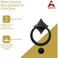 thumbnail image 3 of Akatva Black Hand Forged Iron Door Knocker for Front Door, Handmade Natural Oil Black, Exterior Home Door Knocker for Doors, Iron Door Knocker Natural Oil Black, 3 of 7