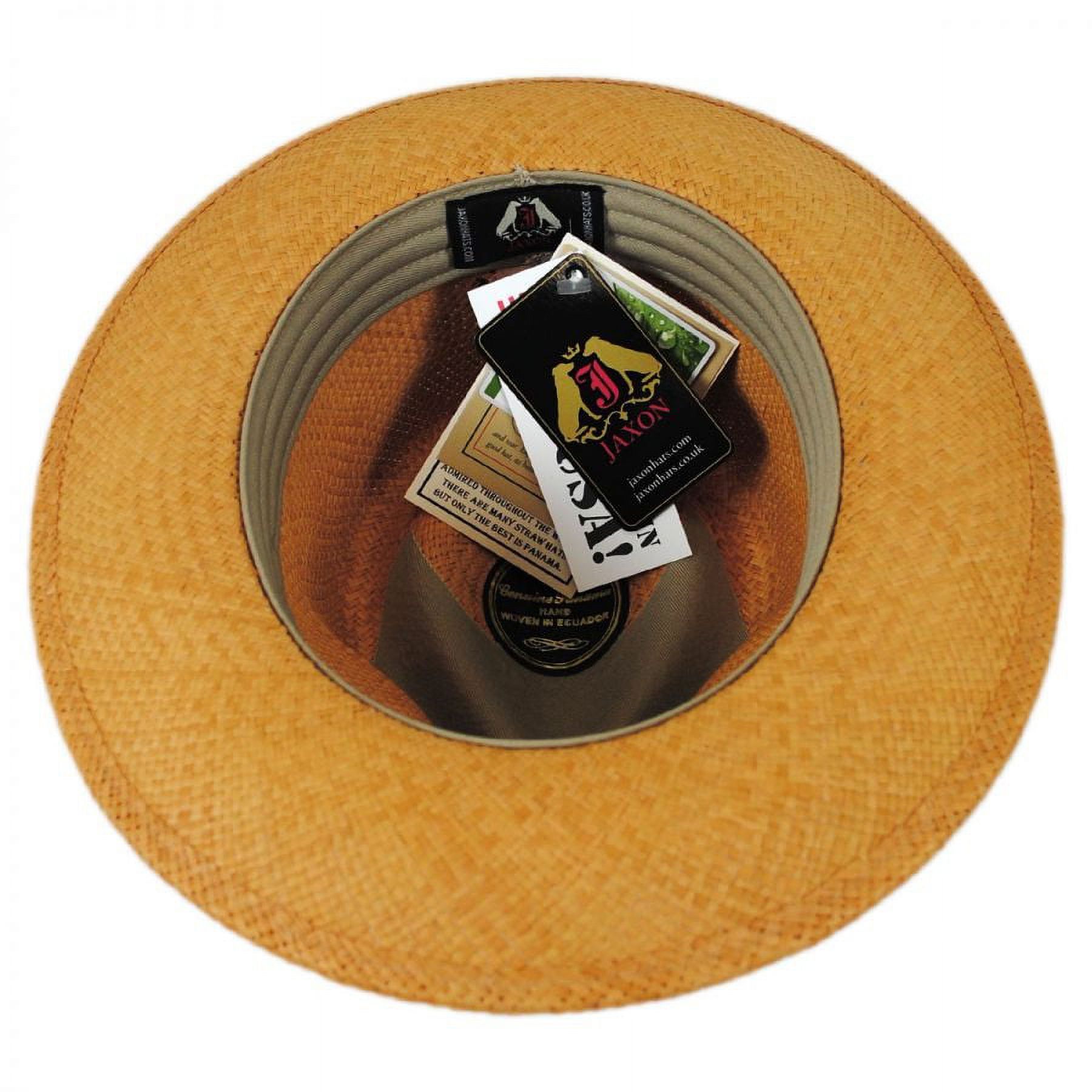 Stain Repellent Panama Straw C-Crown Fedora Hat - M - Putty - image 4 of 4