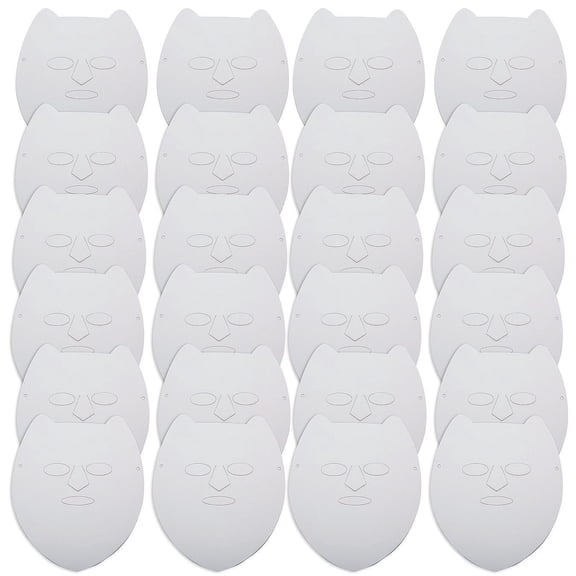 Unprinted Animal Masks (Pack of 24)