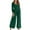 Army Green, variant on aidice Summer Jumpsuits for Women Square Neck Long Sleeve Smocked Comfy Loose High Waisted Pants Rompers