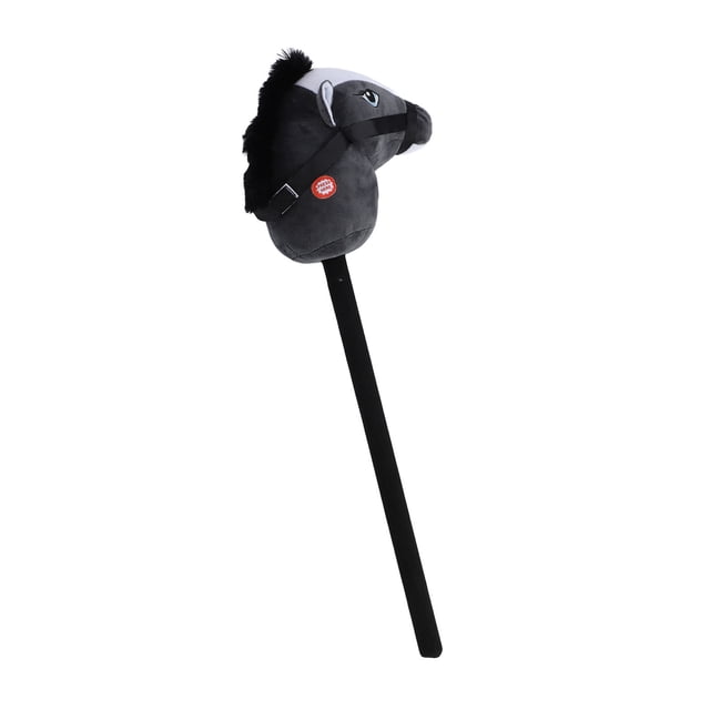 Stick Hobby Horse Riding Toy, Stick Horse Plush Handcrafted Hobby Horse on A Stick , 27.56inch 2 Sound Effect Plush Horse Stick Toy with Neighing Sounds