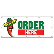 120 in. Concession Stand Food Truck Single Sided Banner - Order Here
