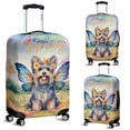 thumbnail image 2 of Welcome Spring Fairy Yorkshire Terrier in Flower Meadow Travel Luggage Cover Yorkie Dog Lover Gifts Suitcase Dust Protective Decor - 13002, 2 of 5