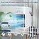 thumbnail image 2 of YYUgolo 700ml Aire Acondicionado Portátil, Ventilador Humidificador, Enfriador de Aire Evaporativo 3 en 1,3 Velocidades 7 Colores luz Nocturna, 2/4H Temporizador,Dormitorio, Camping, Oficina（Blanco）, 2 of 5