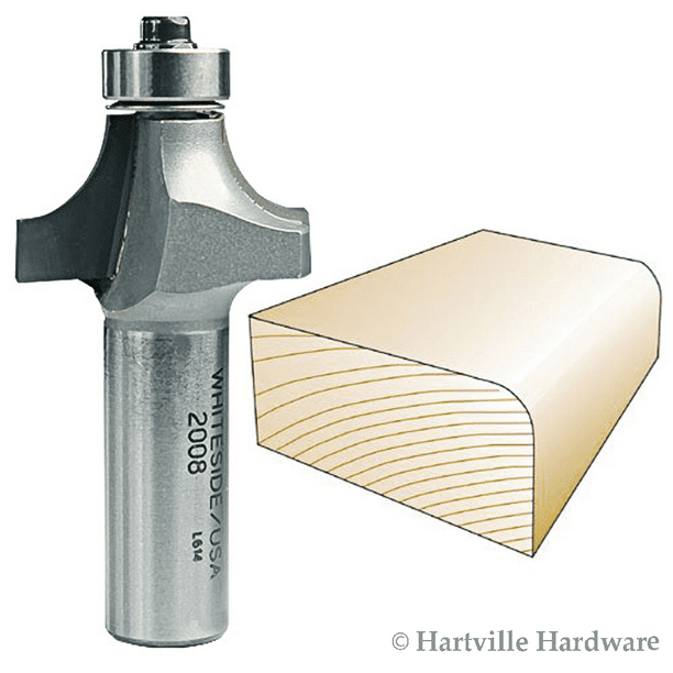 Whiteside 2008 Roundover Router Bit 1/2"SH, 3/8"R, 5/8"CL Walmart