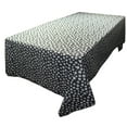 thumbnail image 2 of Cotton Tablecloth Animal Print Tiny Paw Prints White on Black, 2 of 2