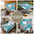 thumbnail image 6 of Turquoise Grey Ombre Small Tapestry for Bedroom Wall Hanging Tapestry, Abstract Vintage Oil Painting Ceiling Backdrop Tapestries Poster Blanket Wall Decor for Teens Room Living Room Dorm 23" x 28", 6 of 8