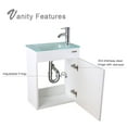 Eclife 18" Single Wall-Mounted Bathroom Vanity Set with Ceramic Sink ...