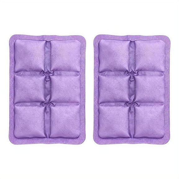 Reusable Ice Packs for Lunch Boxes & Coolers 2Pcs, 6"x4" Gel Cold Packs for Food Freshness, BPA-Free Freezer Packs for Picnic Office Camping