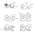 thumbnail image 4 of 8 Paires de Boucles d'Oreilles Créatives Clip Cartilage Non Percées, 4 of 10