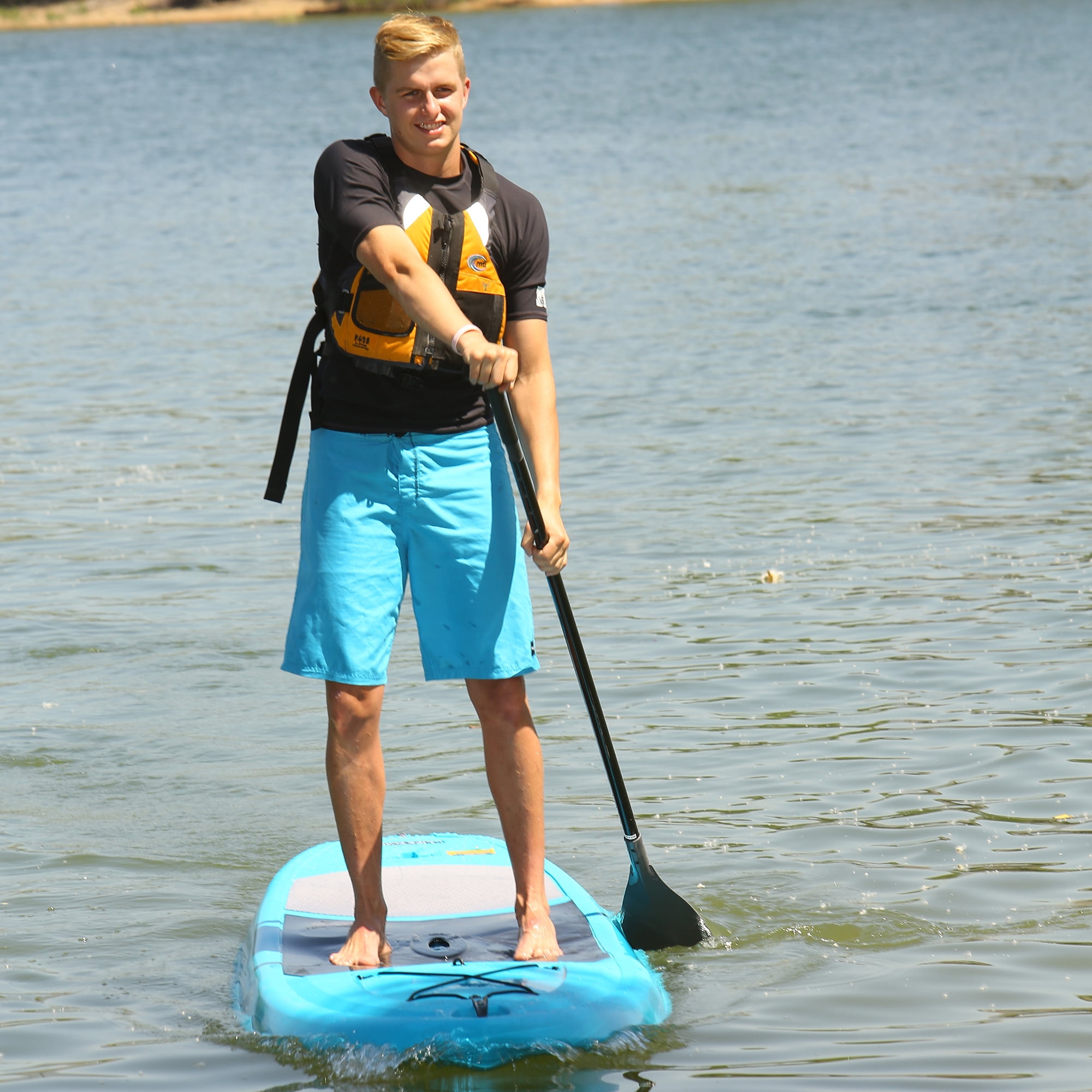 Lifetime Amped 11 ft Polyethylene Stand-Up Paddle Board with Paddle, Glacier Blue (90579)