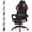 710-Black&Purple, variant on Luxvie Pink Gaming Chair with Footrest High Back Ergonomic Office Gamer Chair with Massage and Headrest Lumbar Support Swivel Computer Game Chair Cute Bunny Ears for Adults