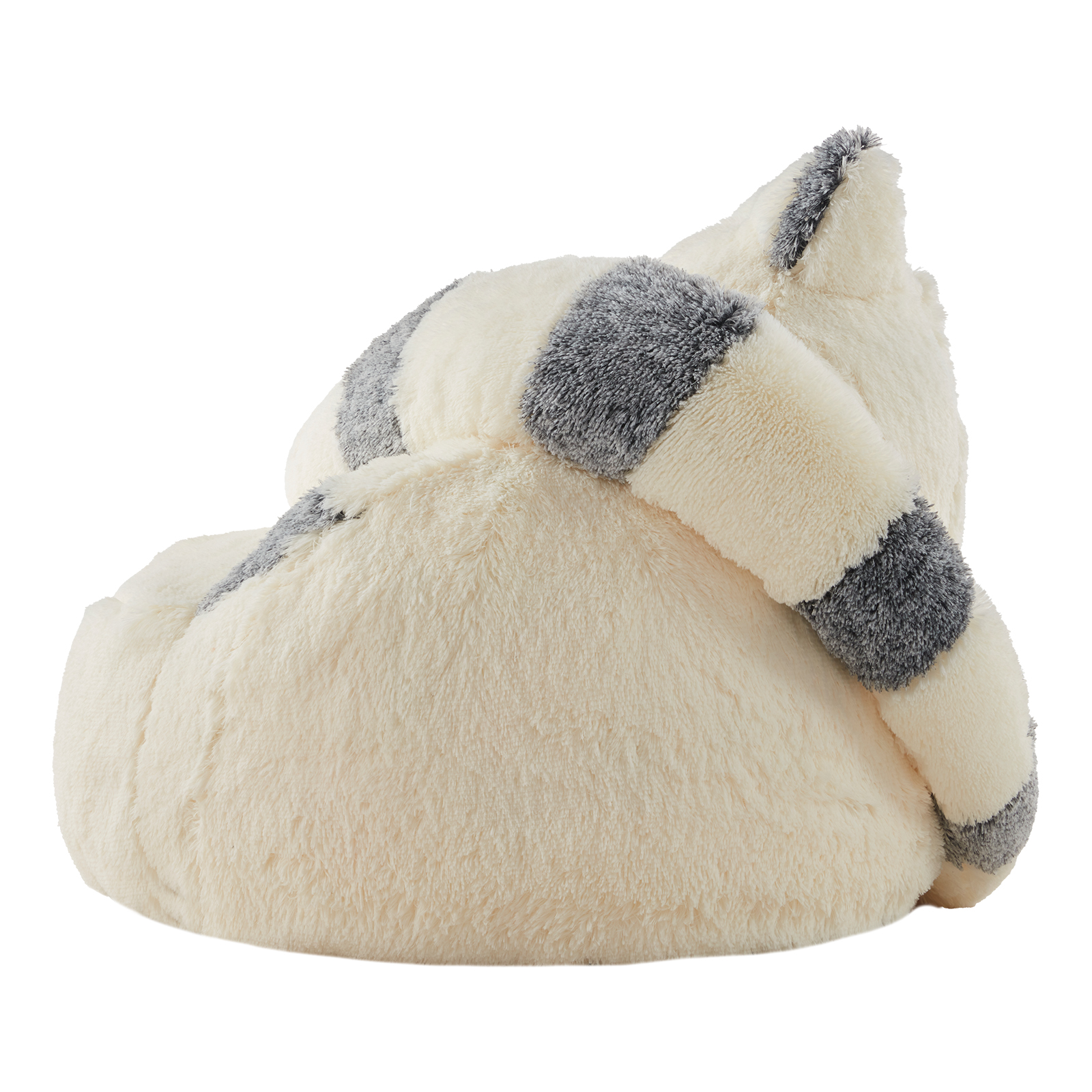Ebenchico 3.7ft Raccoon Shaped Bean Bag Chair for Adults Teens Kids, Large Beanbag Chairs for Reading Gaming Relaxing, Beige