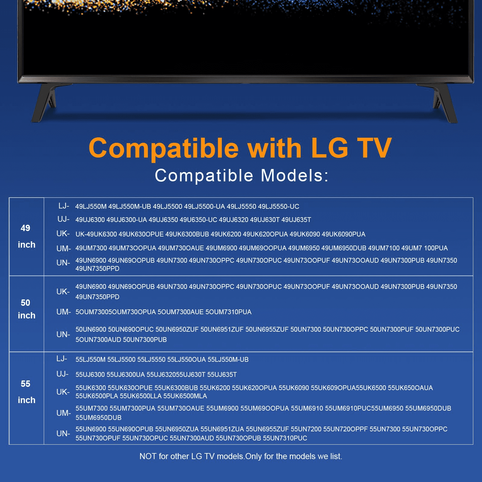 Stand for LG TV Legs Replacement, Suitable for LG 49 50 55 Inch TV LED TV Base/Foot 50UK/55UK/55UM/50UM Series,55UM6910 55UM6910PUC 55UM6950 5 55UM7300 50UM7300 55UK6090 50UK6300 with Screws