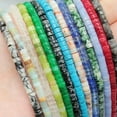 thumbnail image 4 of HOOUN Assorted Gemstones 2x4mm Rondelle Crystal Spacer Loose Beads for Jewelry Making-Malachite-1 String (Random), 4 of 9