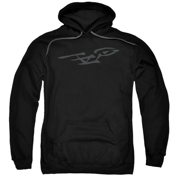 Star Trek Bushwork Enterprise Adult Pullover Hoodie Sweatshirt Black