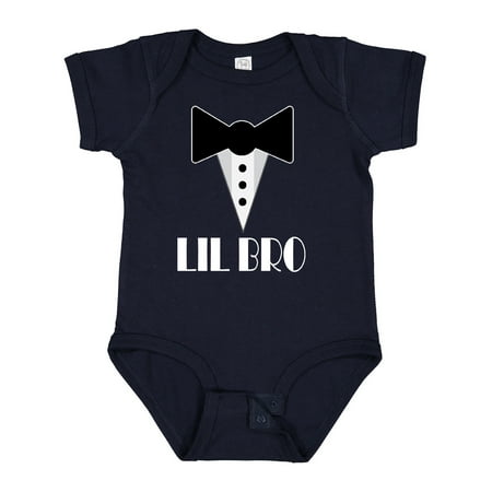 

Inktastic Lil Bro Little Brother Mock Tuxedo Tux Gift Baby Boy Bodysuit