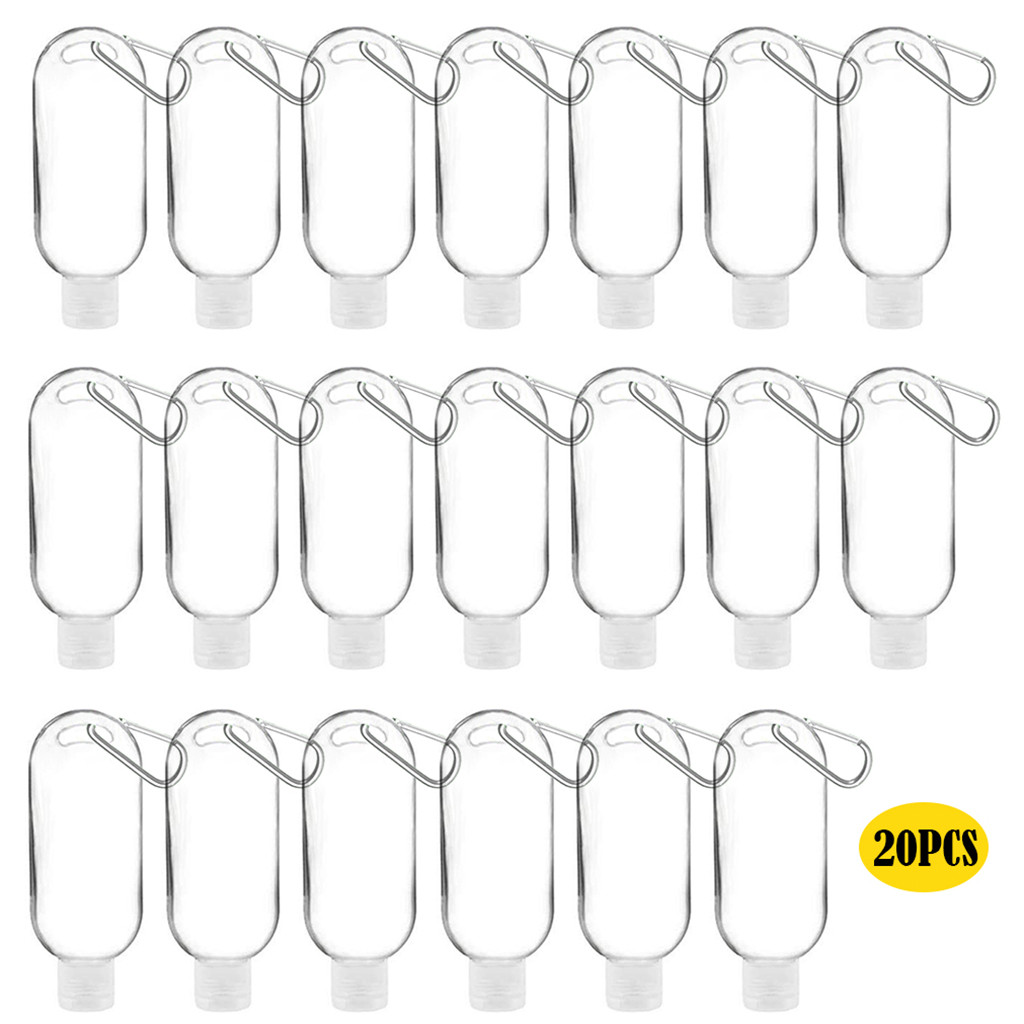 Travel Plastic Clear Keychain Bottles Leakproof Empty Containers Flip