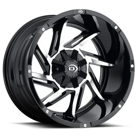 Vision Off-Road Prowler 20x9 8x165.1 12et Gloss Black Machined Face Wheel