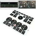 thumbnail image 2 of 2 Sets AC Control Radio Dash Button Repair Kit Sticker for Chevy GMC Decals US,Black, 2 of 11
