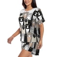 thumbnail image 2 of Kdxio Colors Cats Print Pajamas Sets for Women Short-Sleeved Pjs with Lounge Shorts Two Piece Sleepwear S-4XL, 2 of 8