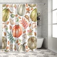 thumbnail image 4 of Fall Shower Curtain Watercolor Pumpkin Mushroom Shower Curtains for Bathroom Autumn Leaf Bath Curtains Sets for Autumn Thanksgiving Seasonal Bathroom Decor Polyester Fabric Waterproof 36 x 72 in, 4 of 6